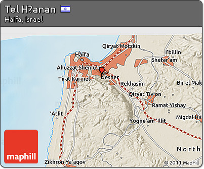 Shaded Relief 3D Map of Tel H̱anan