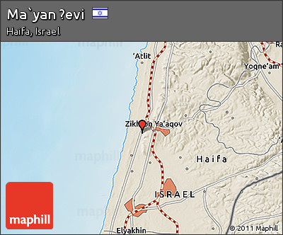 Shaded Relief 3D Map of Ma`yan Ẕevi