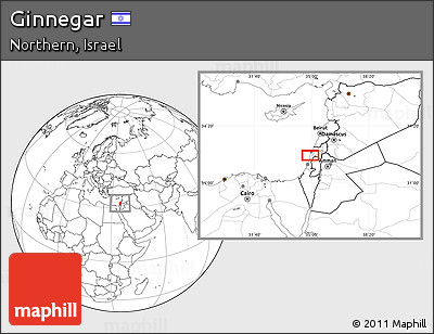 Blank Location Map of Ginnegar