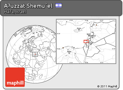 Blank Location Map of Aẖuzzat Shemu`el