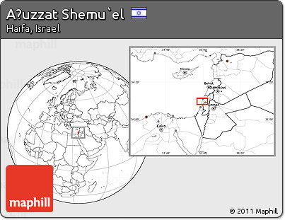 Blank Location Map of Aẖuzzat Shemu`el