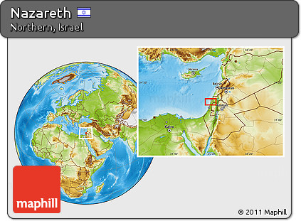 Physical Location Map of Nazareth
