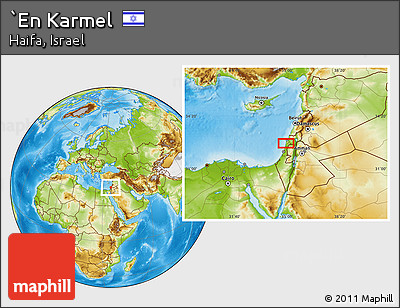 Physical Location Map of `En Karmel