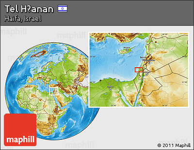 Physical Location Map of Tel H̱anan