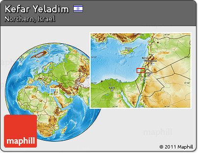 Physical Location Map of Kefar Yeladim