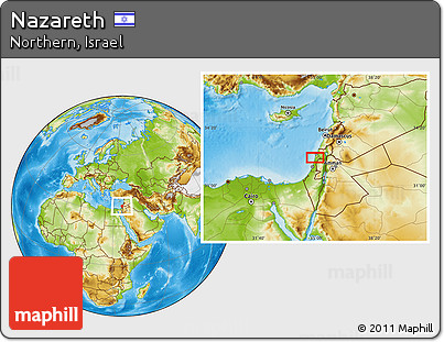 Physical Location Map of Nazareth