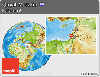 Physical Location Map of Qiryat Motzkin