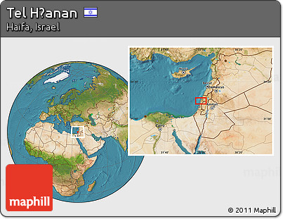 Satellite Location Map of Tel H̱anan