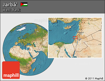 Satellite Location Map of Jarbā'