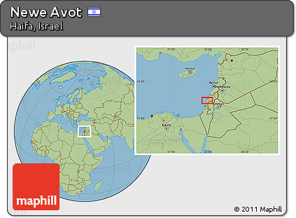 Savanna Style Location Map of Newe Avot