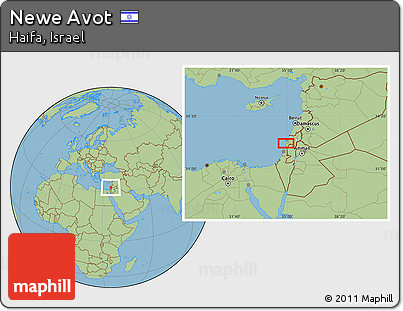 Savanna Style Location Map of Newe Avot