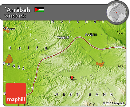 Physical Map of `Arrābah