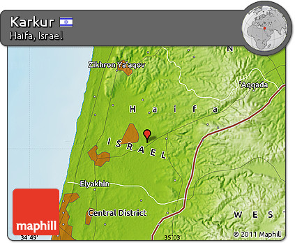 Physical Map of Karkur