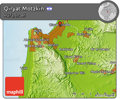 Physical Map of Qiryat Motzkin
