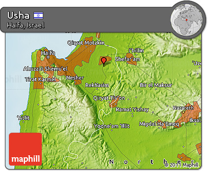 Physical Map of Usha