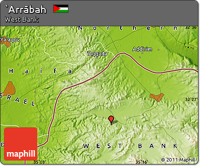 Physical Map of `Arrābah