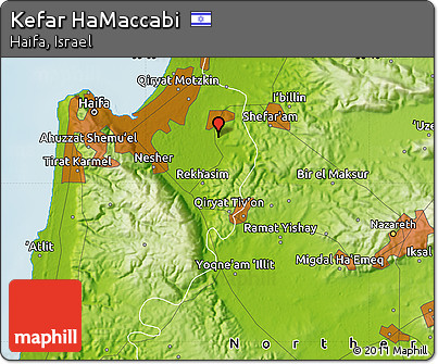 Physical Map of Kefar HaMaccabi