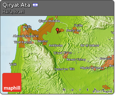 Physical Map of Qiryat Ata