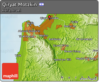 Physical Map of Qiryat Motzkin