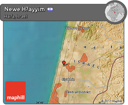 Satellite Map of Newe H̱ayyim