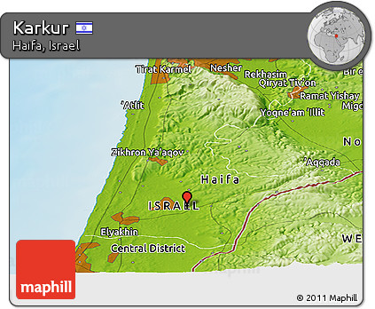Physical Panoramic Map of Karkur