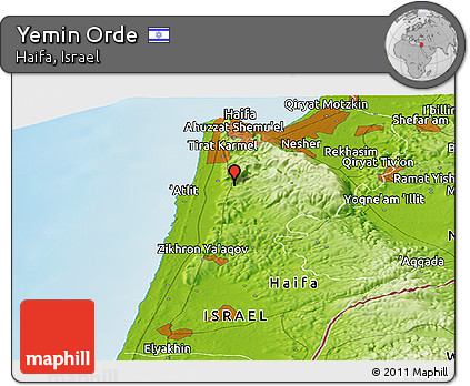 Physical Panoramic Map of Yemin Orde