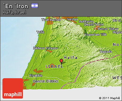 Physical Panoramic Map of `En `Iron