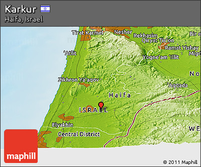 Physical Panoramic Map of Karkur