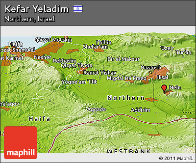 Physical Panoramic Map of Kefar Yeladim