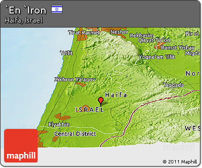 Physical Panoramic Map of `En `Iron