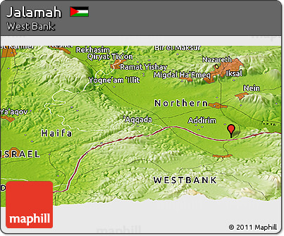 Physical Panoramic Map of Jalamah