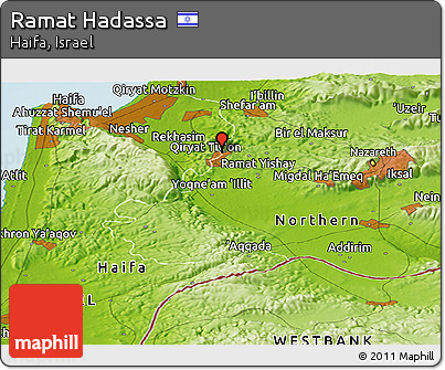 Physical Panoramic Map of Ramat Hadassa