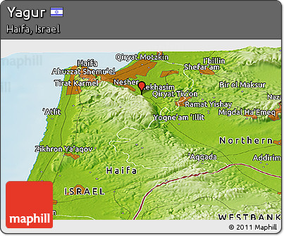 Physical Panoramic Map of Yagur