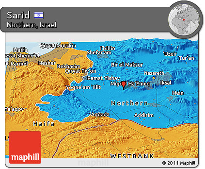 Political Panoramic Map of Sarid