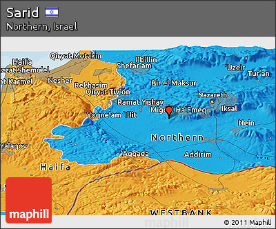 Political Panoramic Map of Sarid