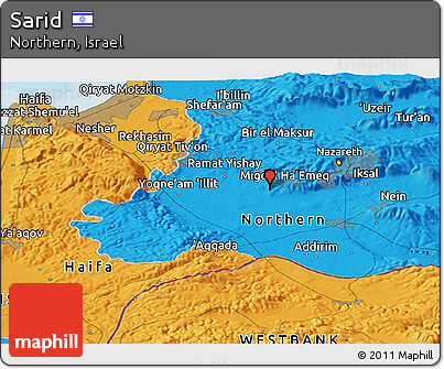 Political Panoramic Map of Sarid