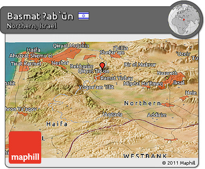 Satellite Panoramic Map of Basmat Ṭab`ūn