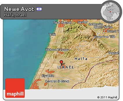 Satellite Panoramic Map of Newe Avot