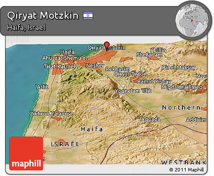 Satellite Panoramic Map of Qiryat Motzkin