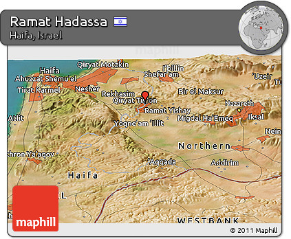 Satellite Panoramic Map of Ramat Hadassa