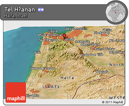 Satellite Panoramic Map of Tel H̱anan
