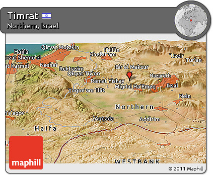 Satellite Panoramic Map of Timrat