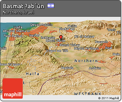 Satellite Panoramic Map of Basmat Ṭab`ūn