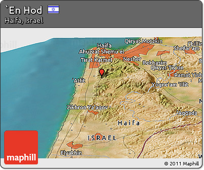 Satellite Panoramic Map of `En Hod
