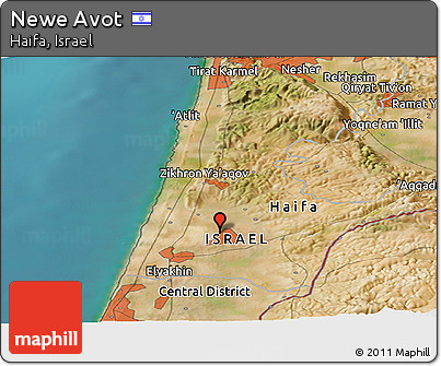 Satellite Panoramic Map of Newe Avot