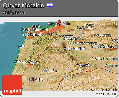 Satellite Panoramic Map of Qiryat Motzkin