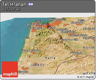 Satellite Panoramic Map of Tel H̱anan