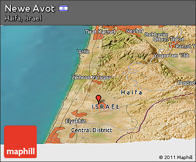 Satellite Panoramic Map of Newe Avot