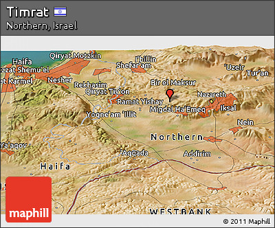 Satellite Panoramic Map of Timrat