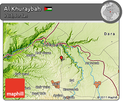 Physical 3D Map of Al Khuraybah
